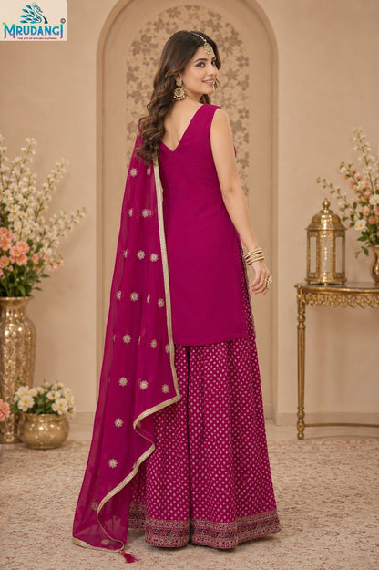 Sonali Mrudangi Georgette Readymade Sharara Suits Exporter Ahmedabad