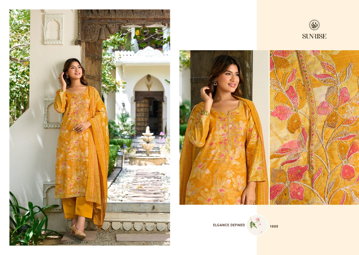 Sonali Sunrise Silk Pant Style Suits Manufacturer Gujarat