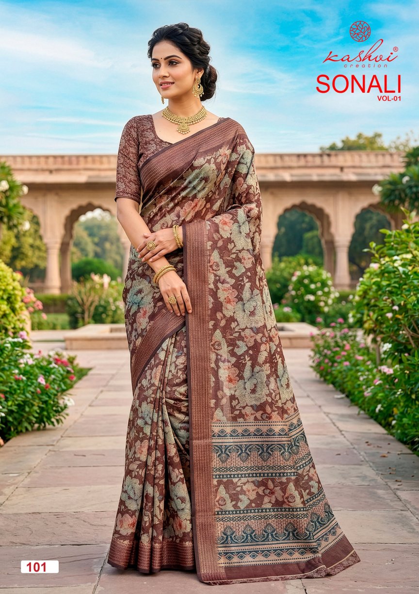 Sonali Vol 1 Kashvi Creation Vichitra Sarees Exporter Gujarat