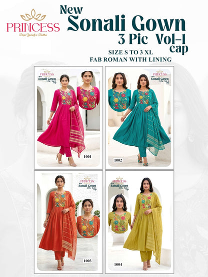 Sonali Vol 1 Princess Creation Roman Readymade Anarkali Suits Wholesaler India