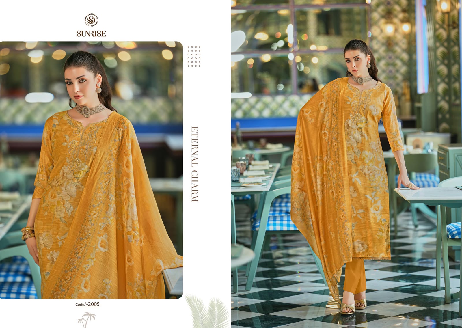 Sonali Vol 2 Sunrise Vintage Silk Pant Style Suits Wholesaler