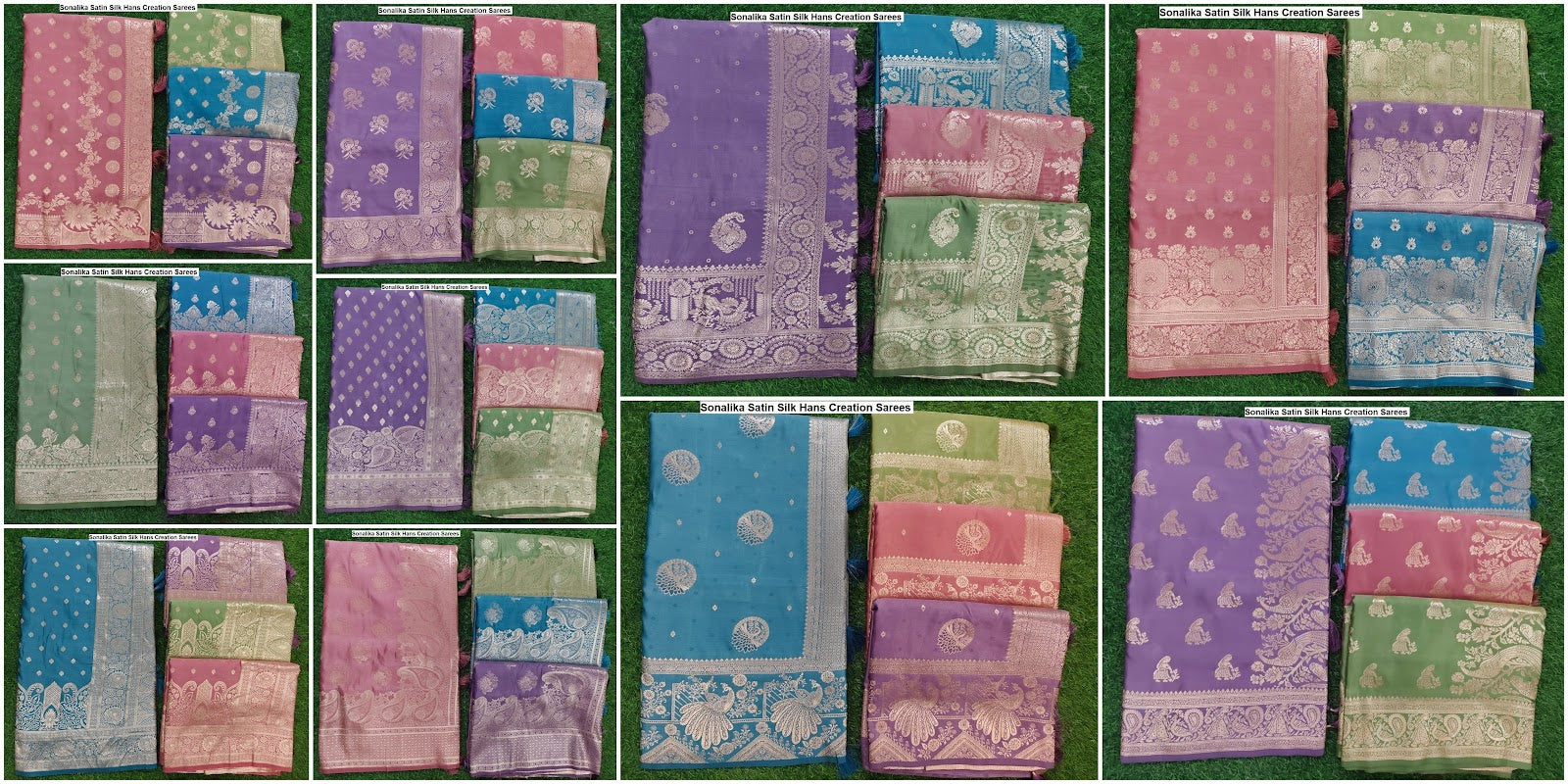 Sonalika Satin Silk Hans Creation Sarees Supplier Gujarat