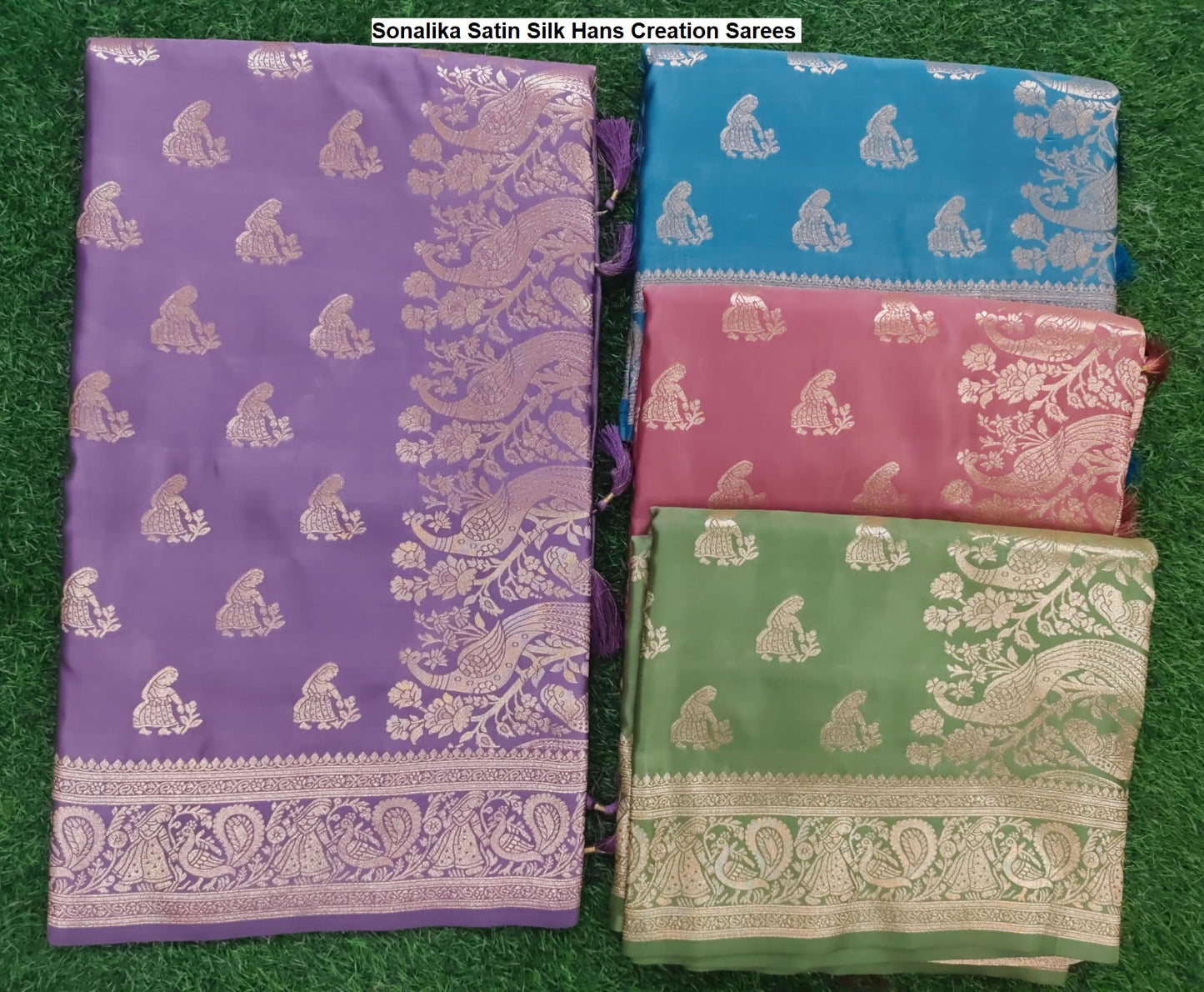 Sonalika Satin Silk Hans Creation Sarees Supplier Gujarat