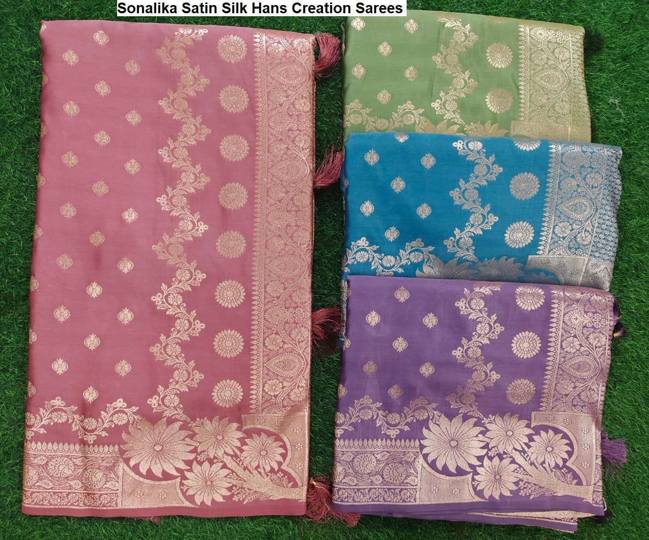 Sonalika Satin Silk Hans Creation Sarees Supplier Gujarat