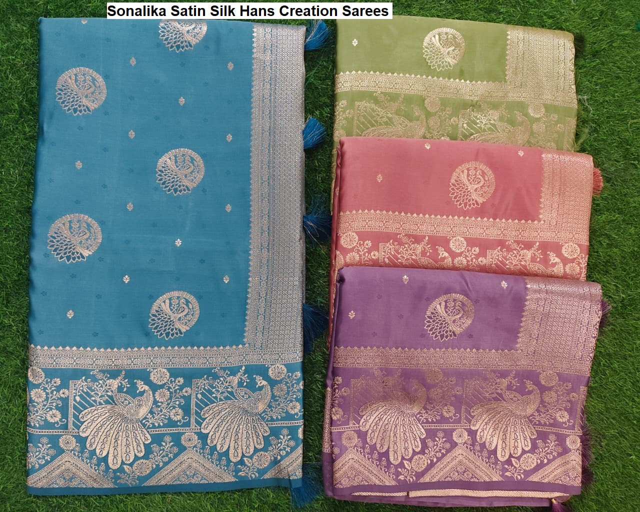 Sonalika Satin Silk Hans Creation Sarees Supplier Gujarat