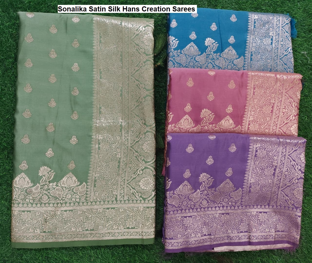 Sonalika Satin Silk Hans Creation Sarees Supplier Gujarat