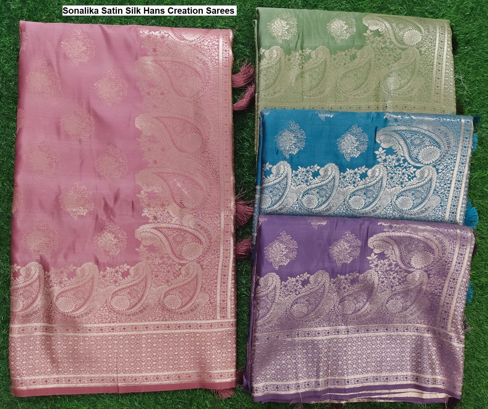 Sonalika Satin Silk Hans Creation Sarees Supplier Gujarat