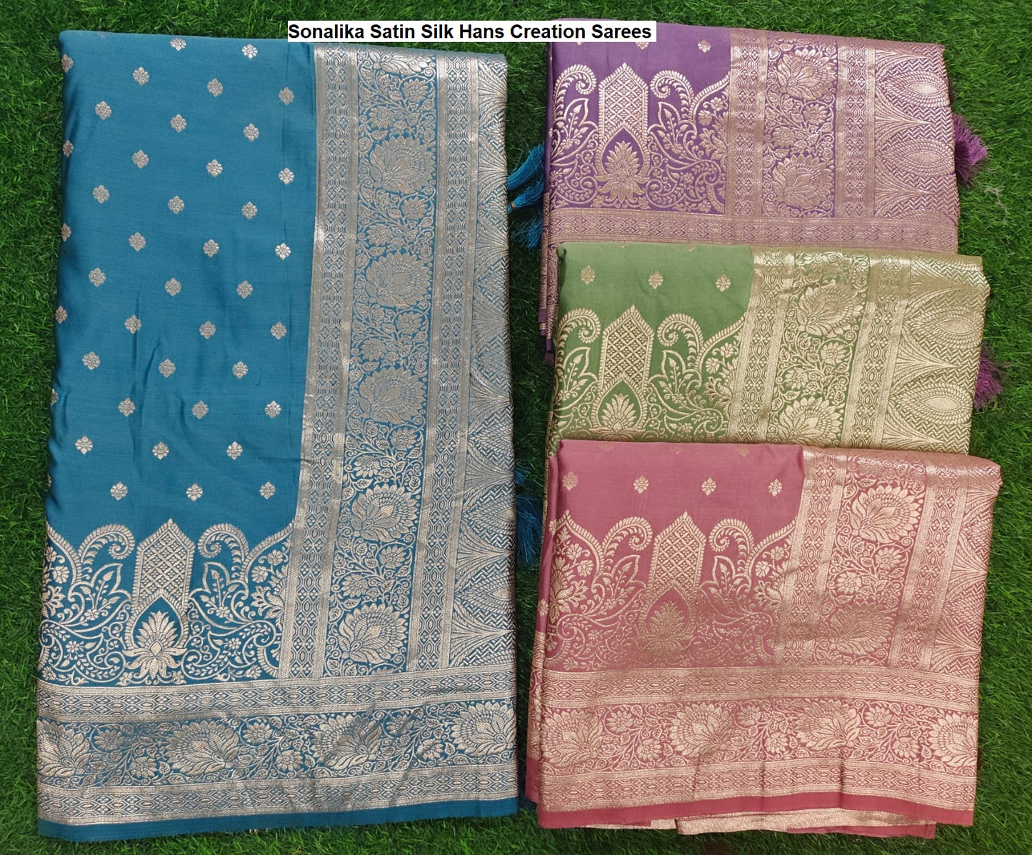 Sonalika Satin Silk Hans Creation Sarees Supplier Gujarat