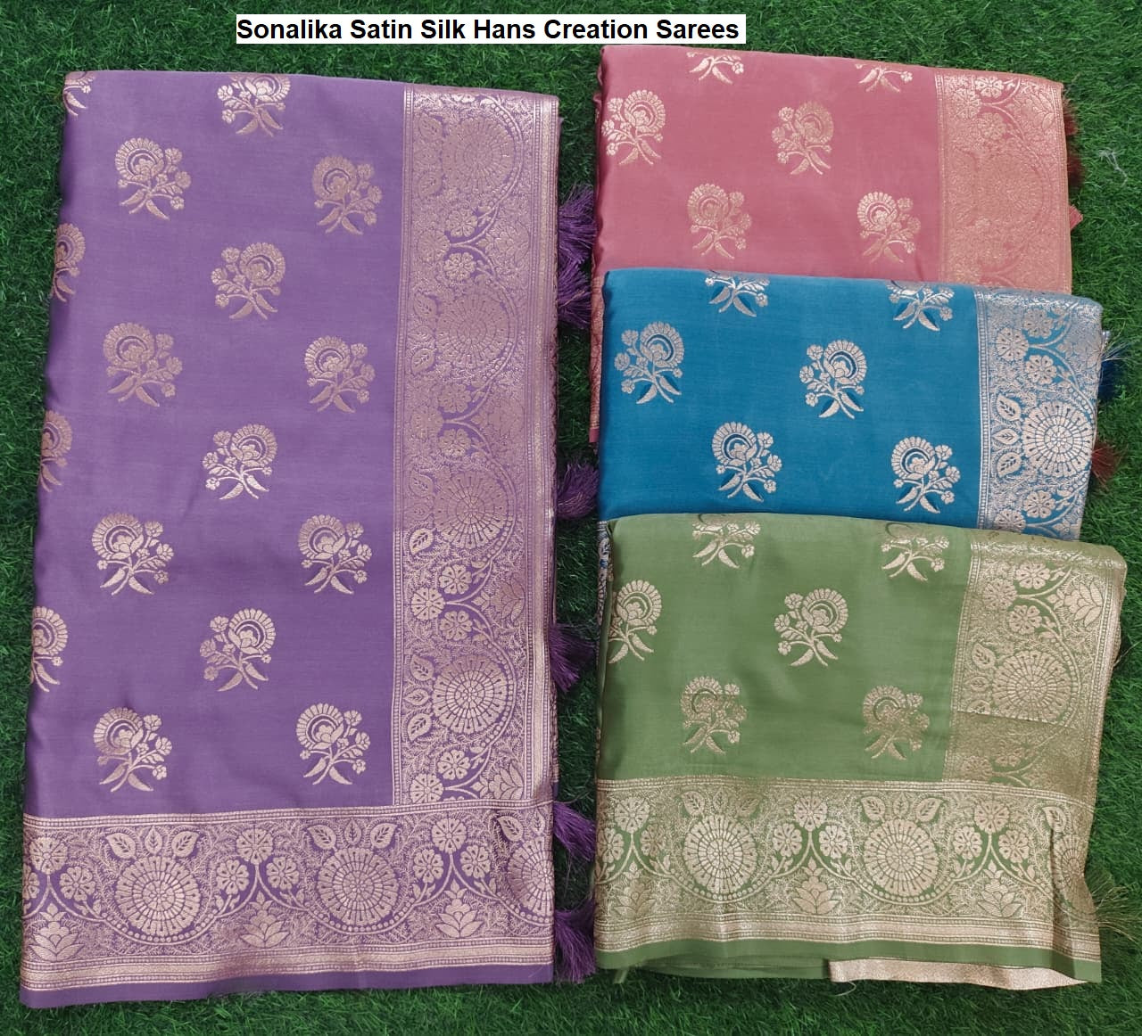 Sonalika Satin Silk Hans Creation Sarees Supplier Gujarat