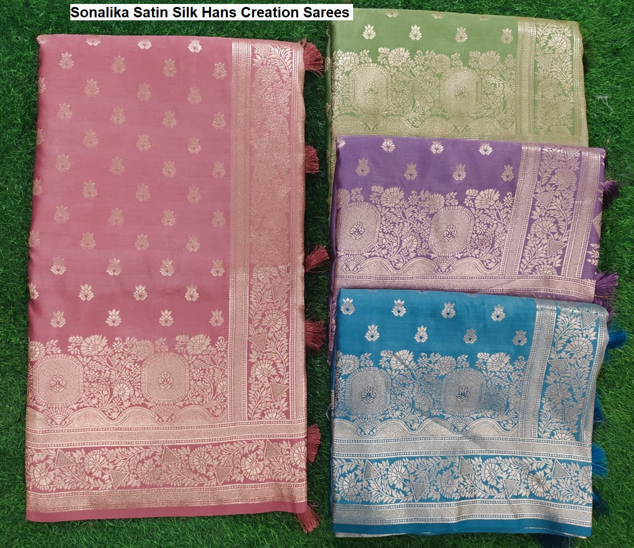 Sonalika Satin Silk Hans Creation Sarees Supplier Gujarat