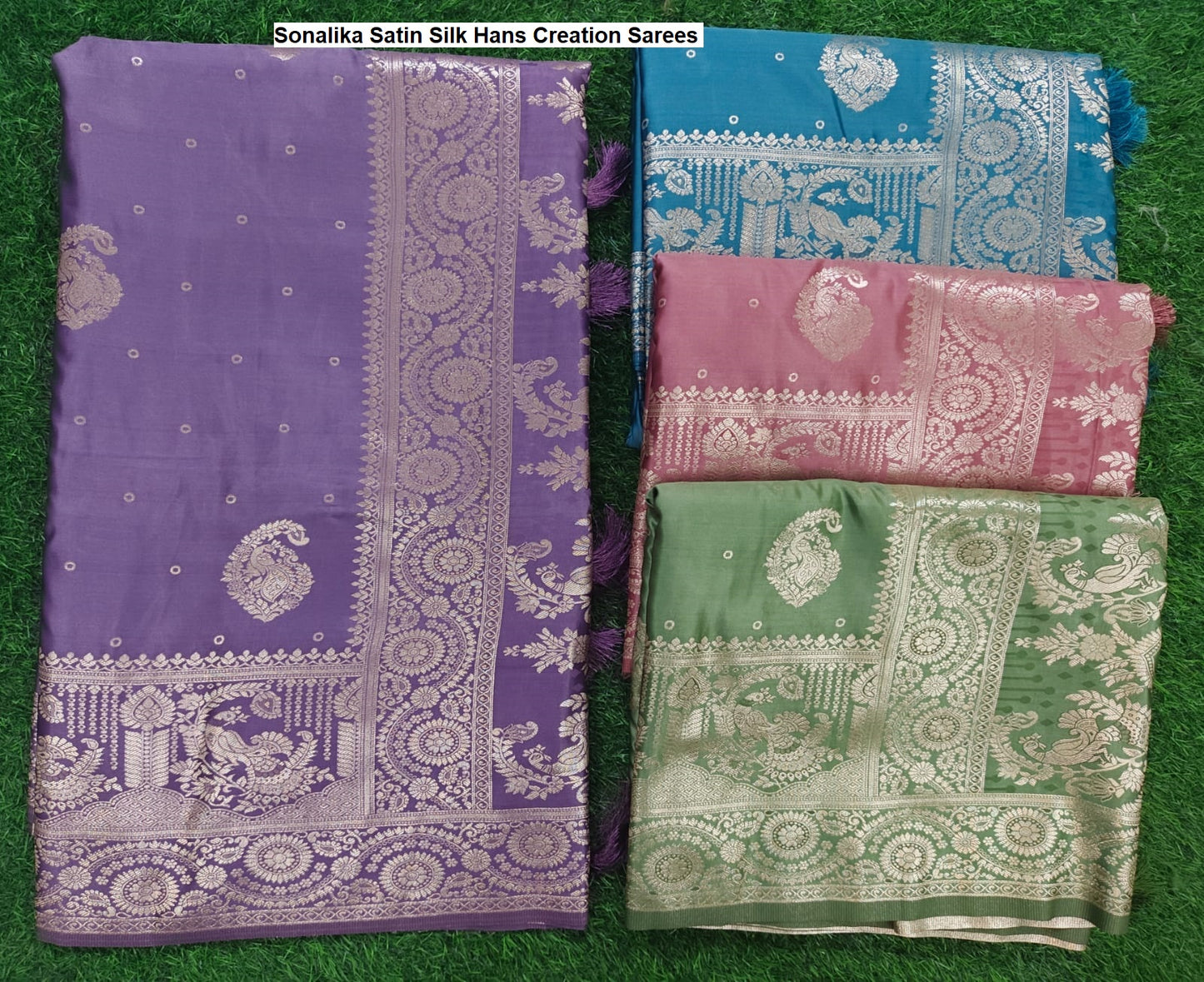 Sonalika Satin Silk Hans Creation Sarees Supplier Gujarat