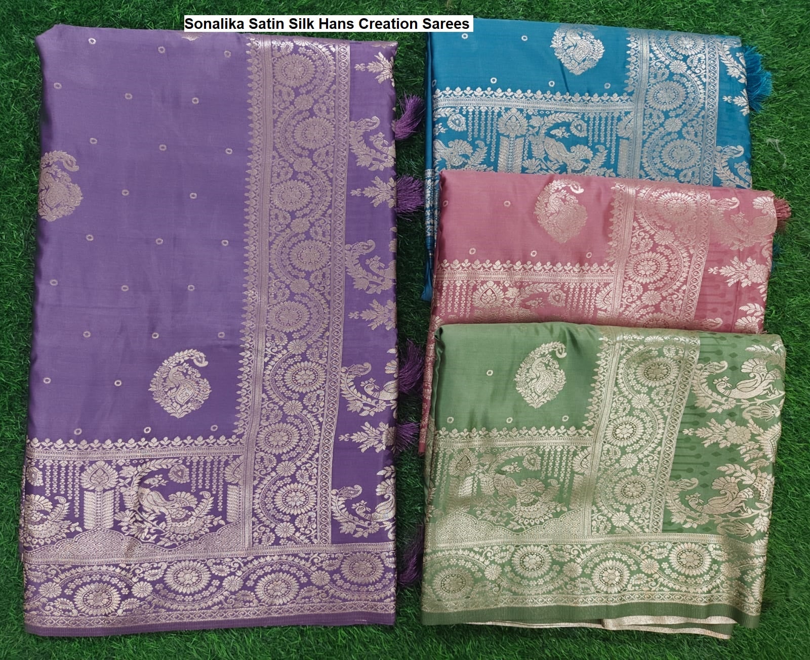 Sonalika Satin Silk Hans Creation Sarees Supplier Gujarat