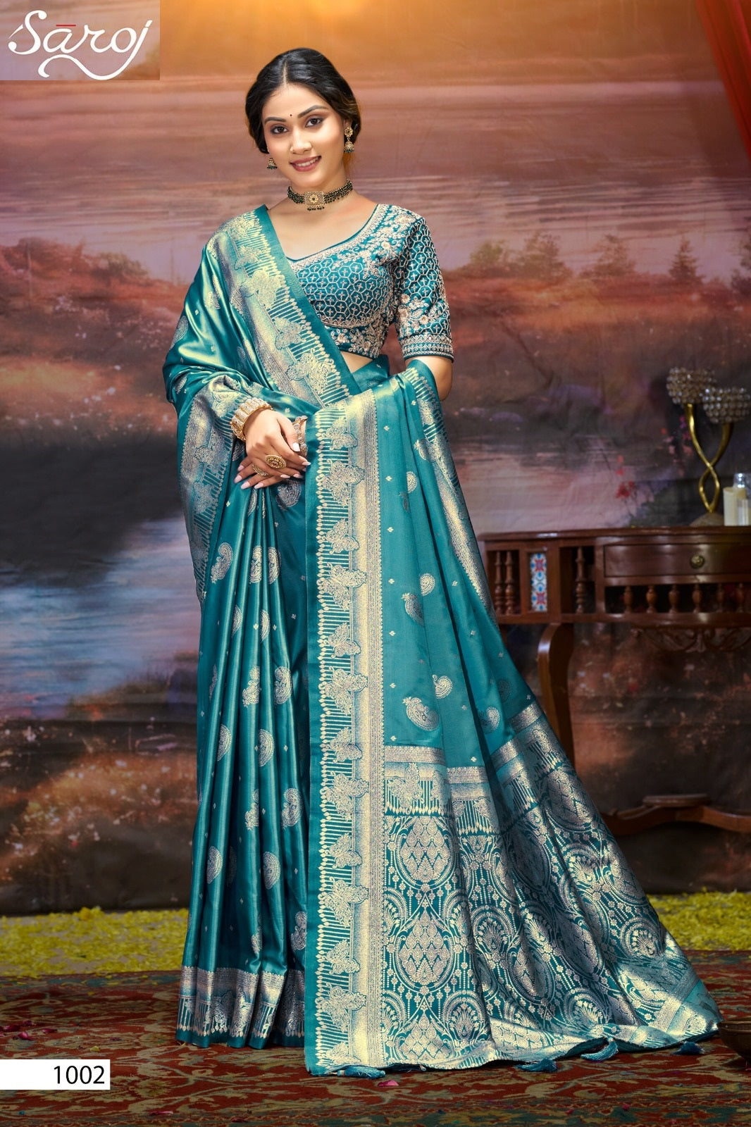 Sonalika Satin Vol 1 Saroj Sarees Supplier India