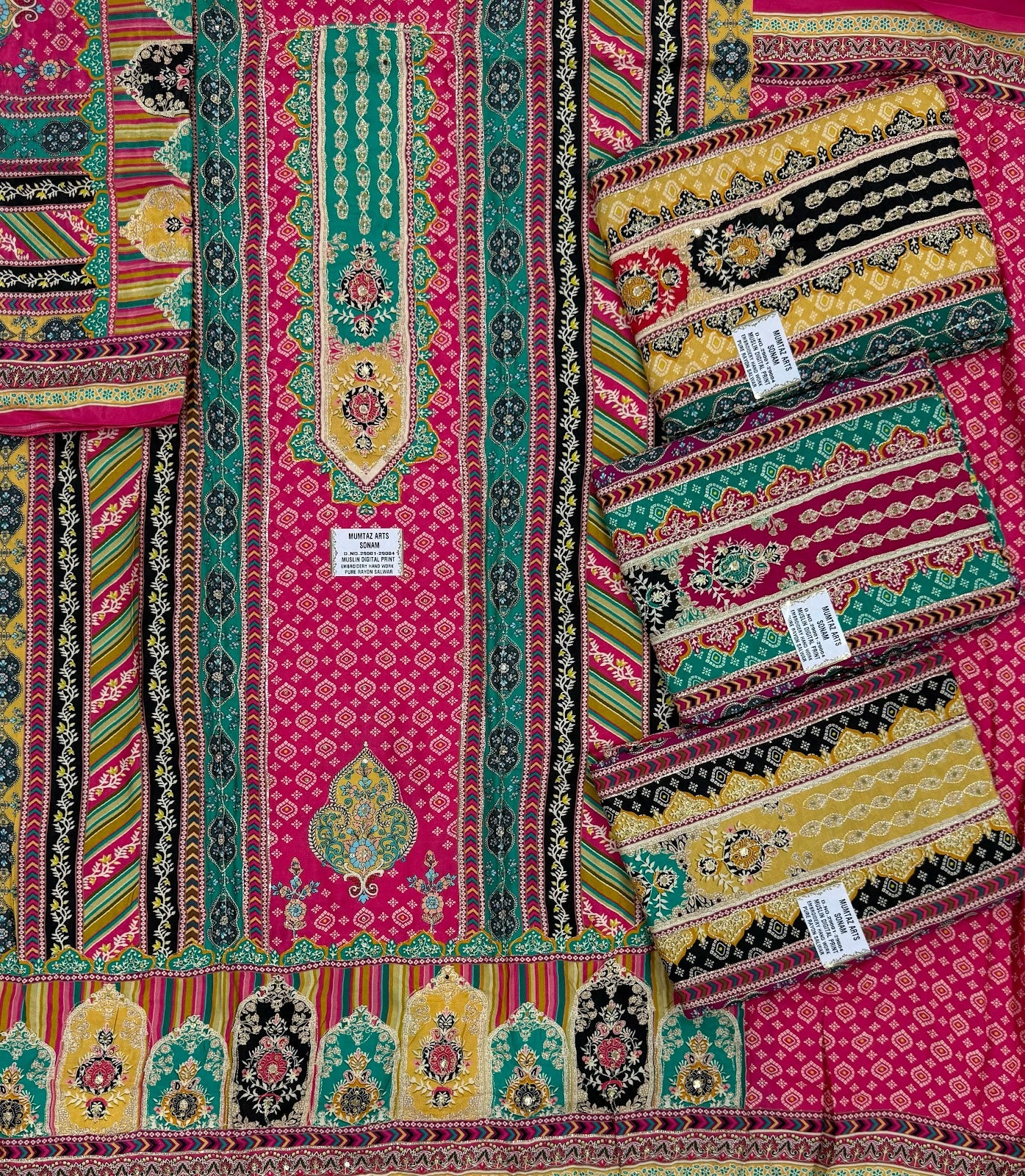 Sonam Mumtaz Arts Muslin Karachi Salwar Suits Supplier