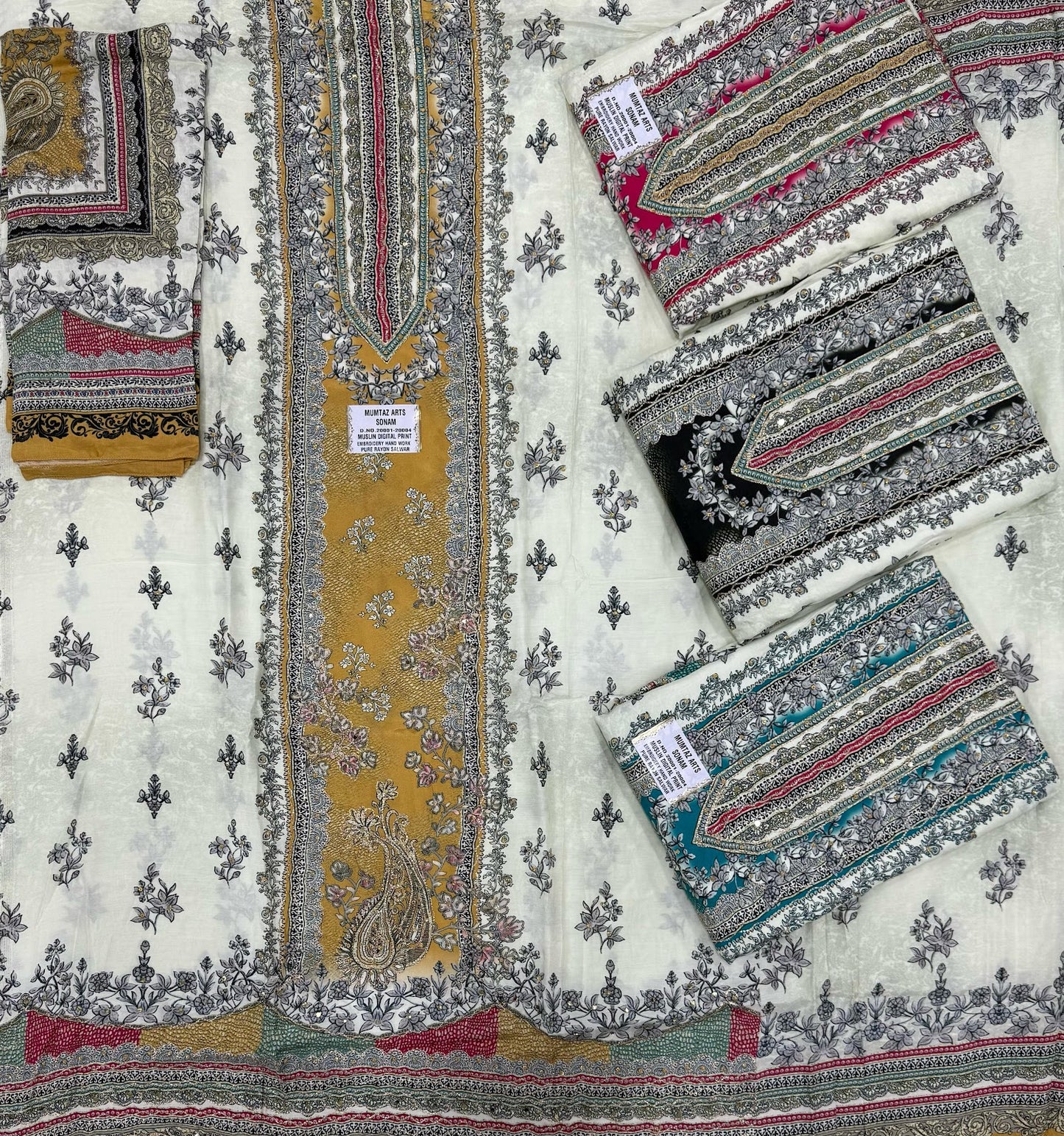 Sonam Mumtaz Arts Muslin Karachi Salwar Suits Supplier