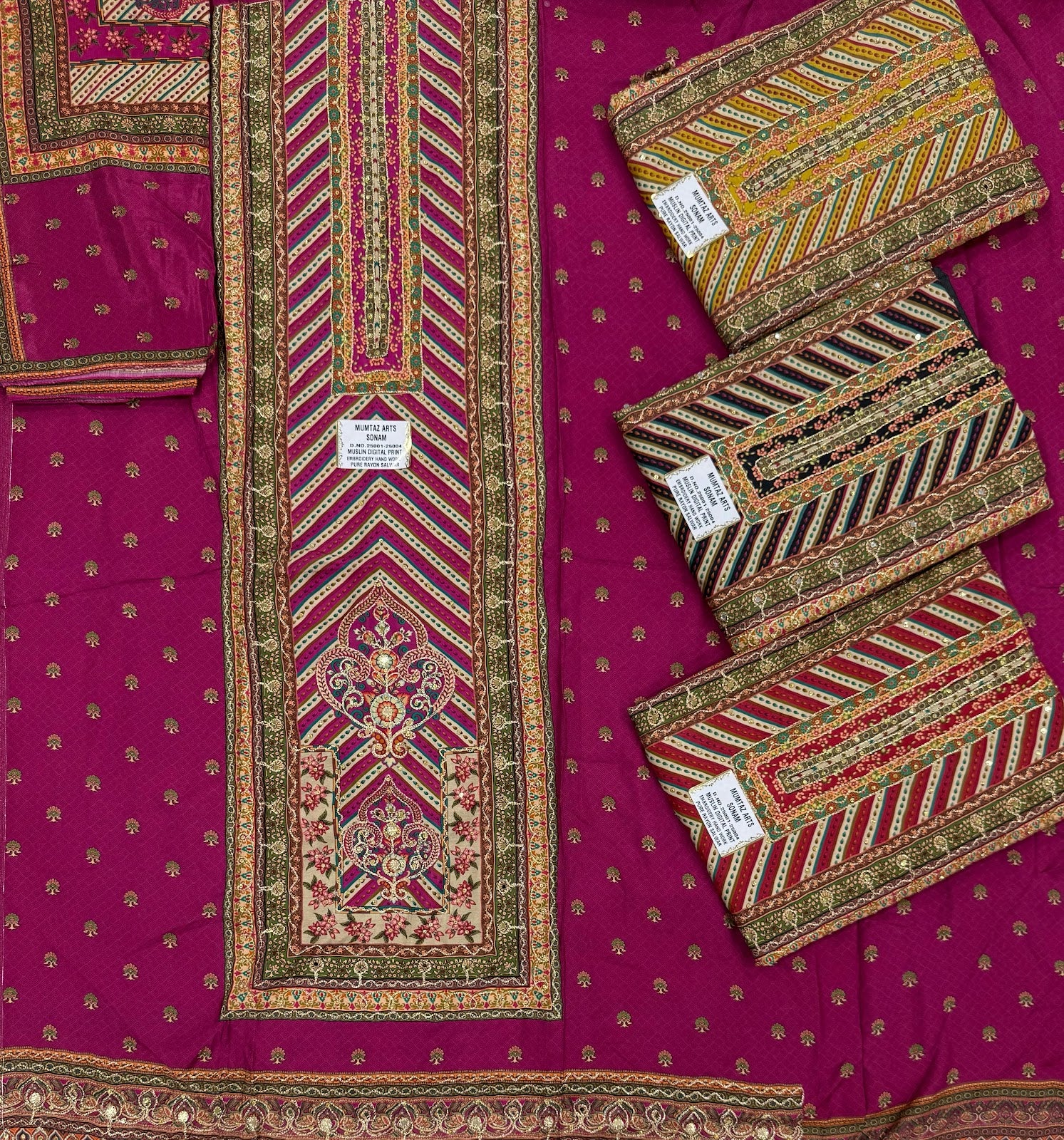 Sonam Mumtaz Arts Muslin Karachi Salwar Suits Supplier