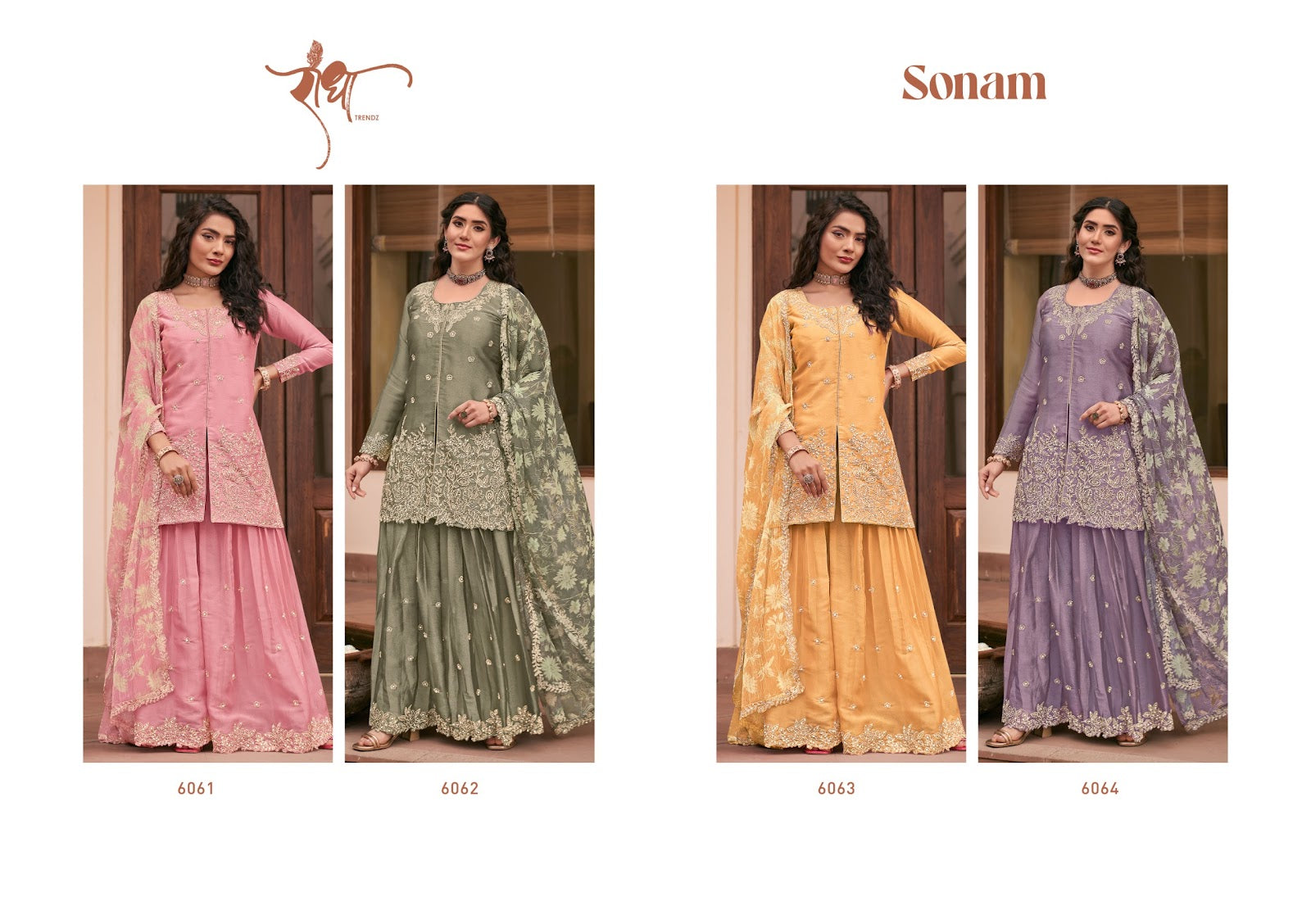 Sonam Radha Trendz Moss Silk Readymade Plazzo Style Suits Manufacturer India