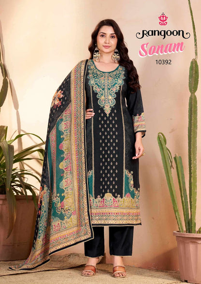 Sonam Rangoon Muslin Readymade Pant Style Suits Wholesale