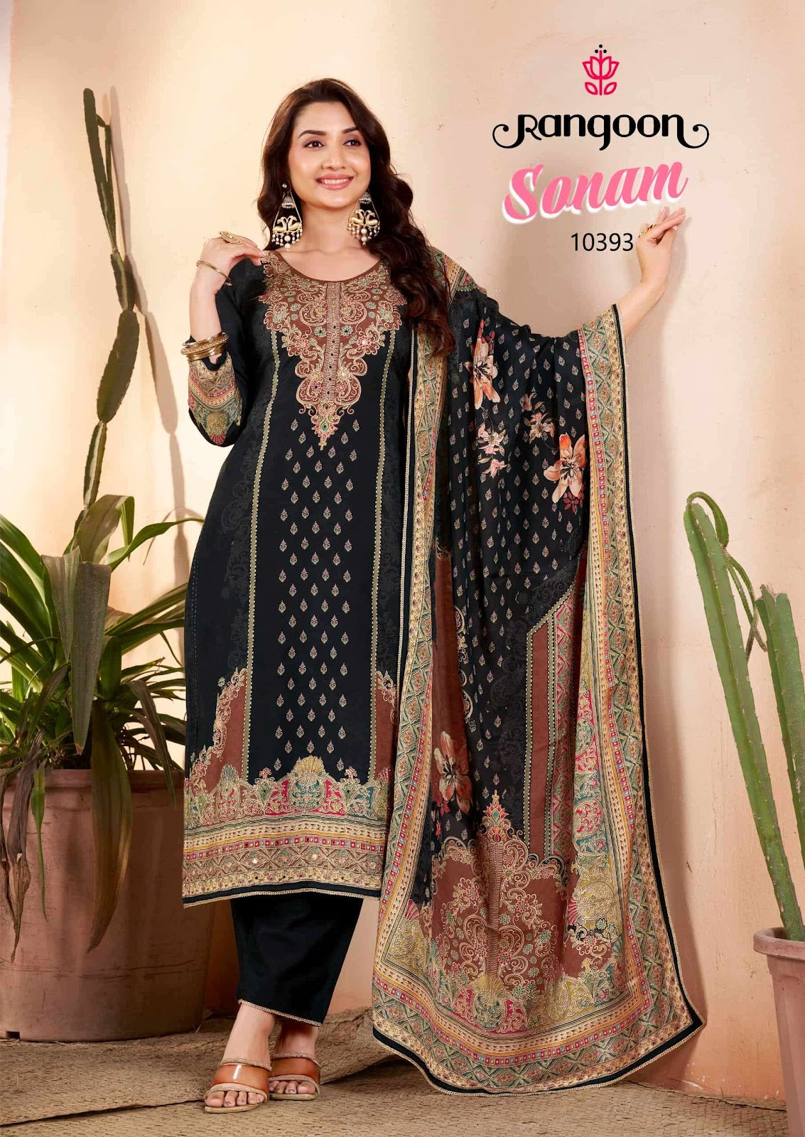 Sonam Rangoon Muslin Readymade Pant Style Suits Wholesale