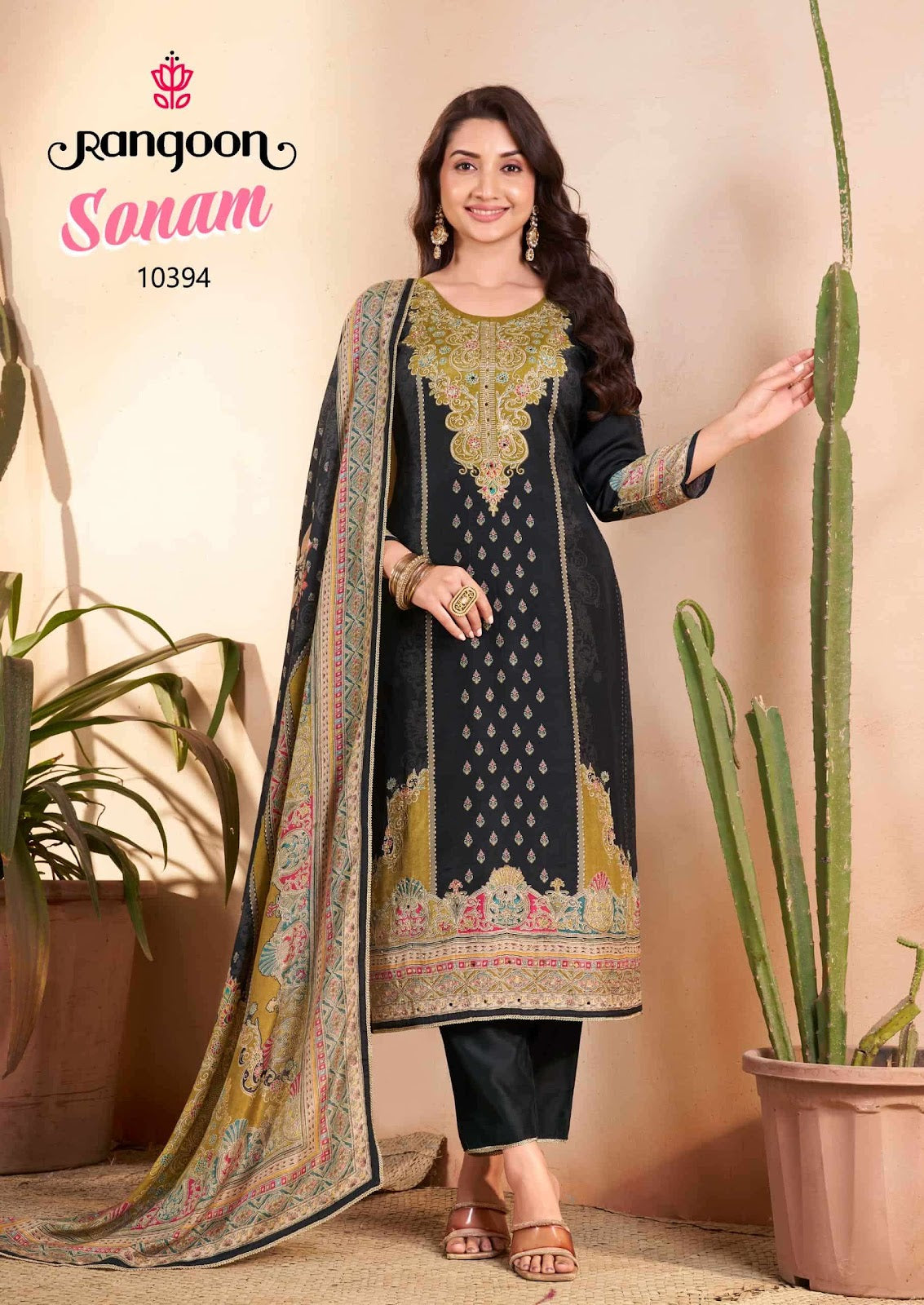 Sonam Rangoon Muslin Readymade Pant Style Suits Wholesale