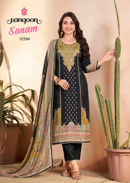 Sonam Rangoon Muslin Readymade Pant Style Suits Wholesale