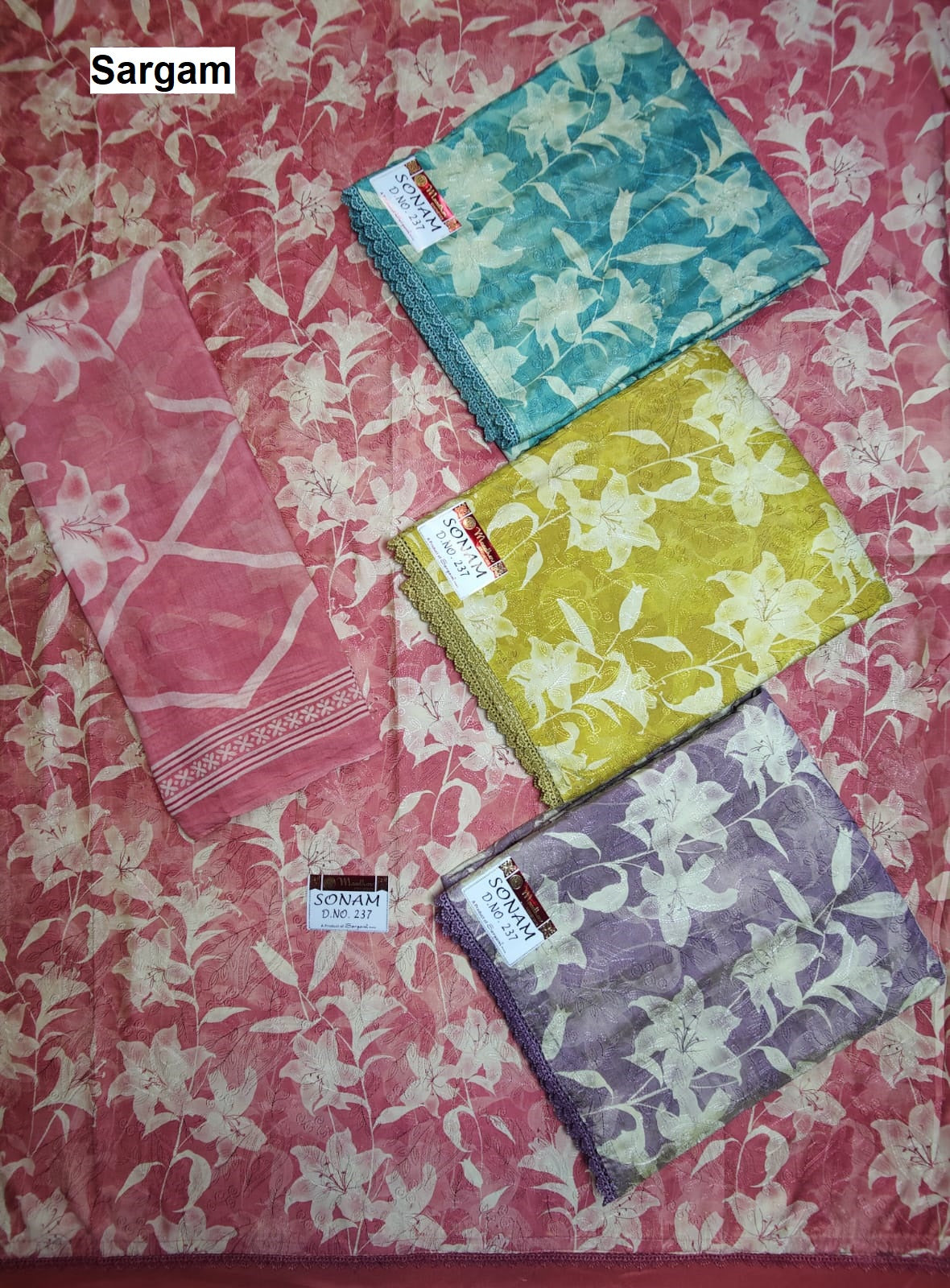 Sonam Sargam Prints Pure Muslin Salwar Suits Exporter India