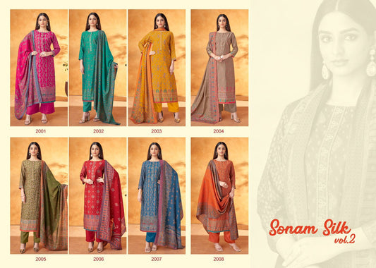 Sonam Silk Vol 2 Salvi Fashion Modal Silk Pant Style Suits Exporter Ahmedabad