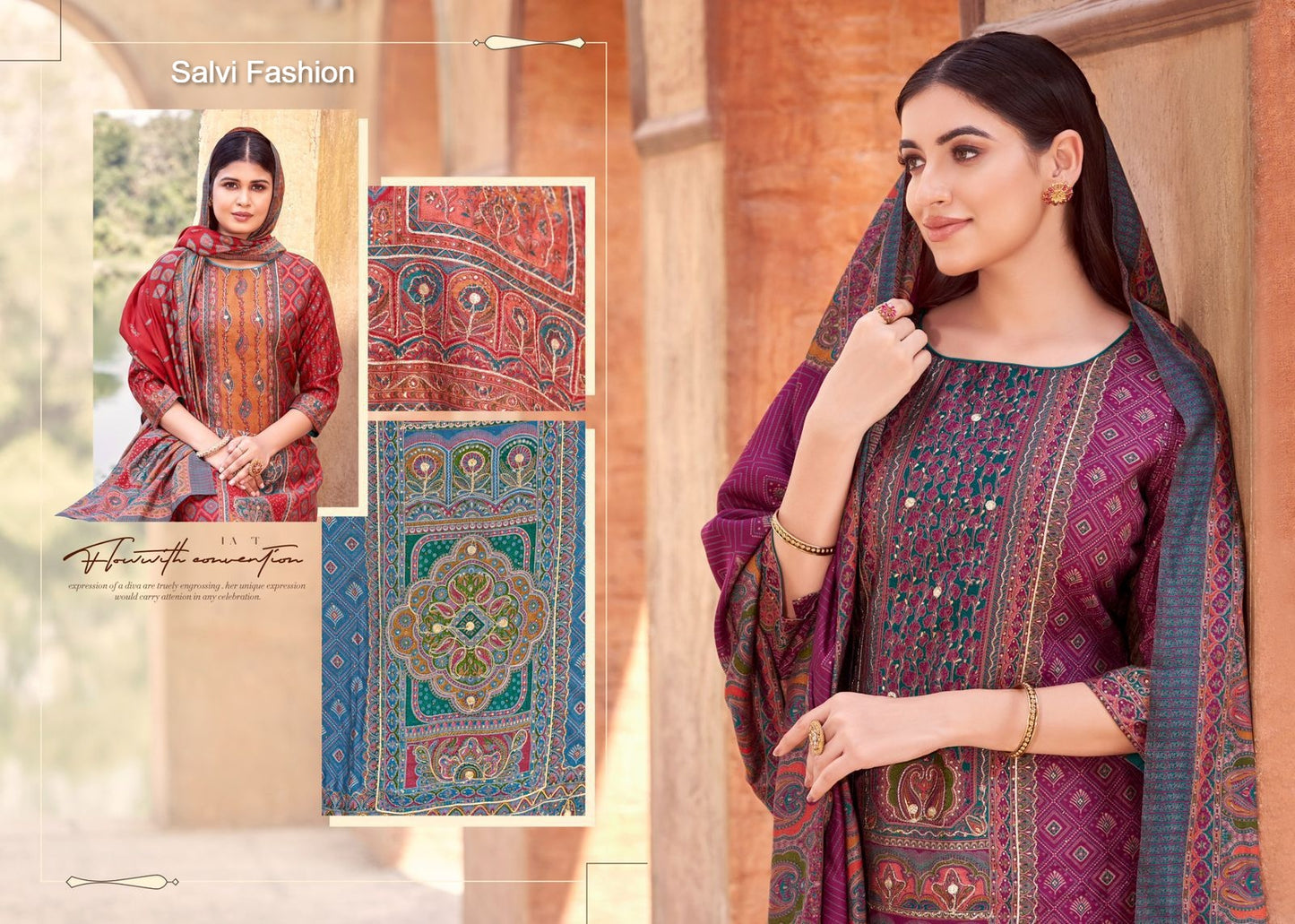 Sonam Silk Vol 3 Salvi Fashion Modal Silk Pant Style Suits Supplier Ahmedabad
