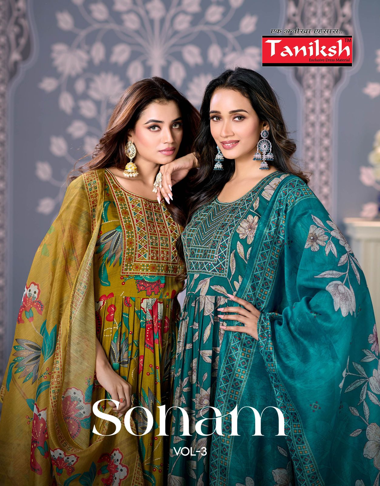 Sonam Vol 3 Taniksh Vertical Readymade Anarkali Suits Exporter Gujarat