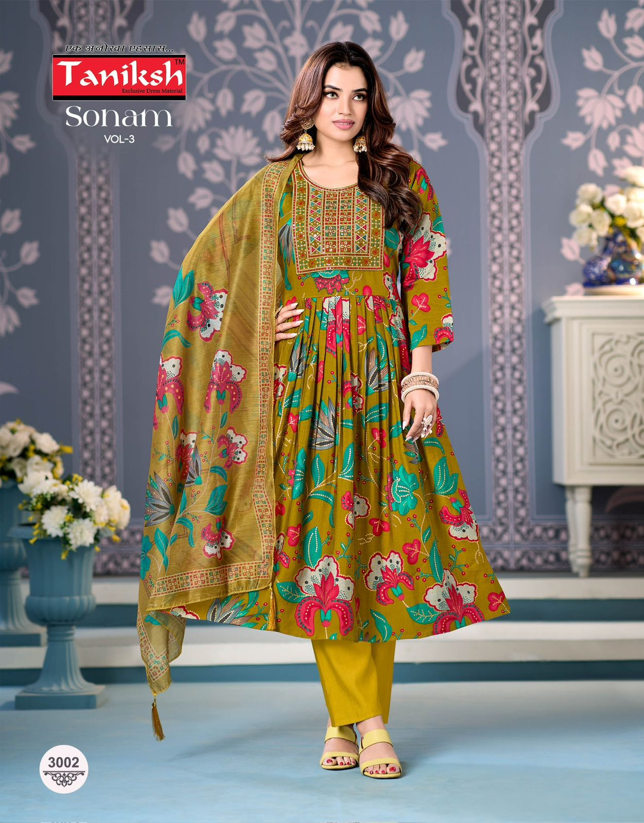 Sonam Vol 3 Taniksh Vertical Readymade Anarkali Suits Exporter Gujarat