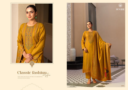 Sonam Winter Sunrise Viscose Pashmina Suits Wholesale Price