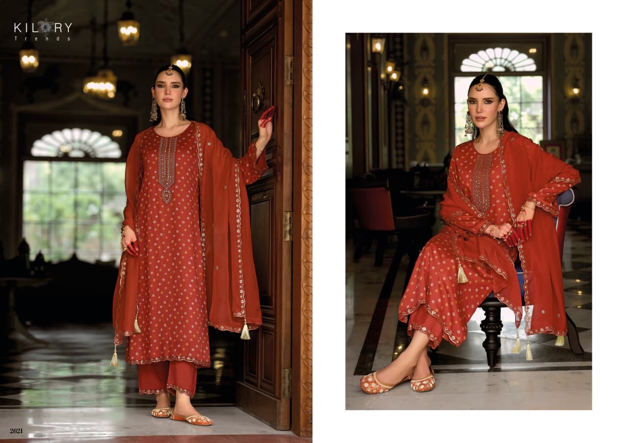 Sone Ki Dor Kilory Gaji Silk Pant Style Suits Exporter Ahmedabad