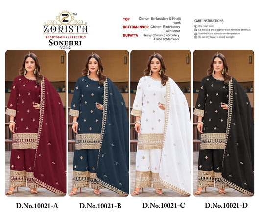 Sonehri Vol 2 Zorista Chinnon Silk Pakistani Readymade Suits Manufacturer