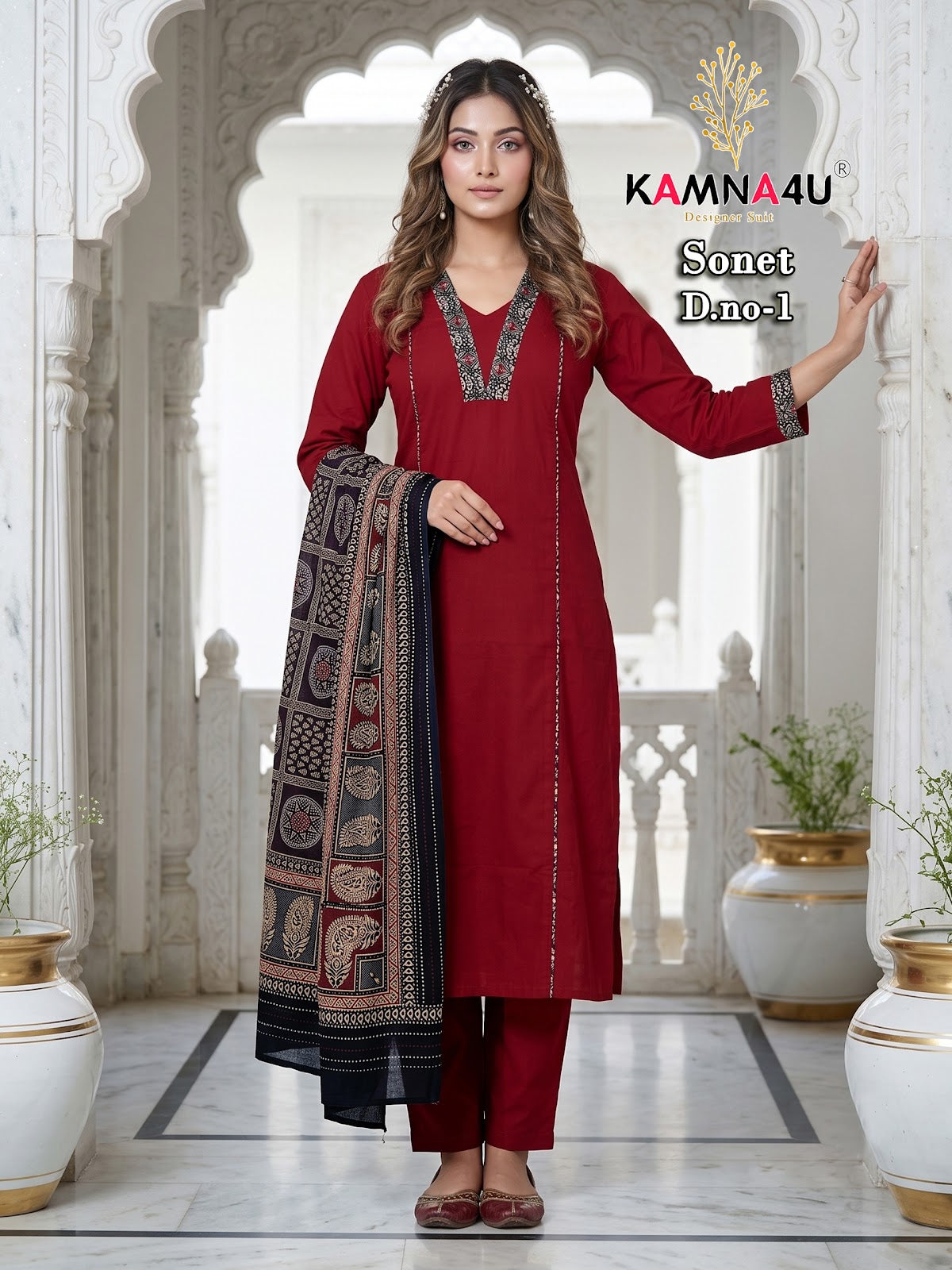 Sonet Kamna4U Readymade Pant Style Suits Manufacturer Ahmedabad