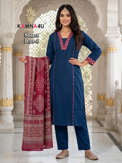 Sonet Kamna4U Readymade Pant Style Suits Manufacturer Ahmedabad