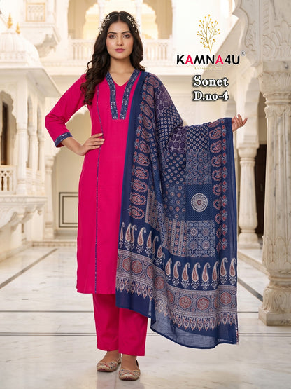 Sonet Kamna4U Readymade Pant Style Suits Manufacturer Ahmedabad