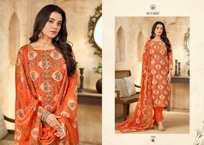 Soni Kudi Plus Sunrise Slub Cotton Pant Style Suits Exporter Ahmedabad
