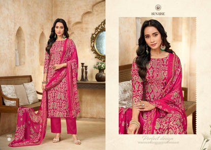 Soni Kudi Plus Sunrise Slub Cotton Pant Style Suits Exporter Ahmedabad