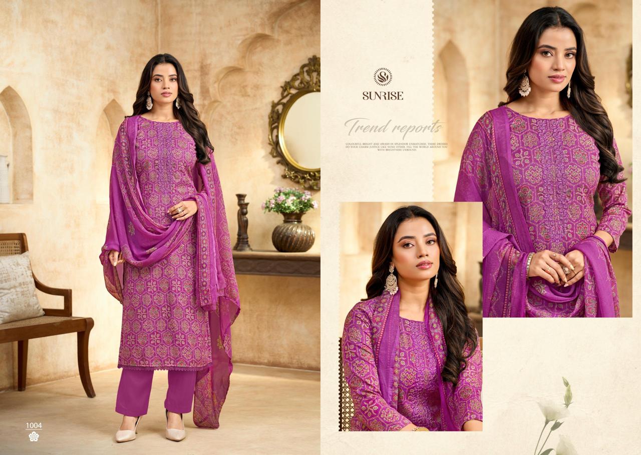 Soni Kudi Plus Sunrise Slub Cotton Pant Style Suits Exporter Ahmedabad
