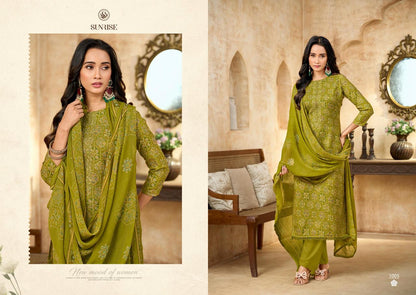 Soni Kudi Plus Sunrise Slub Cotton Pant Style Suits Exporter Ahmedabad