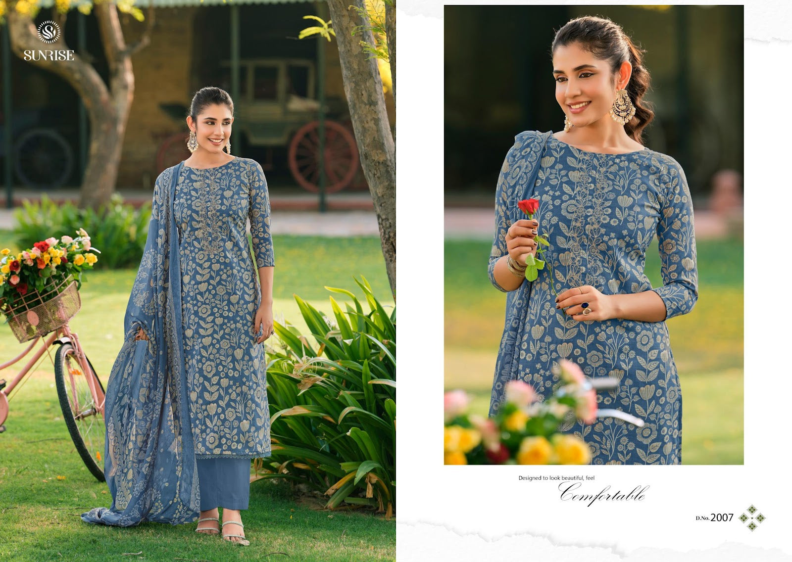 Soni Kudi Plus Vol 2 Sunrise Slub Cotton Pant Style Suits Wholesale Rate