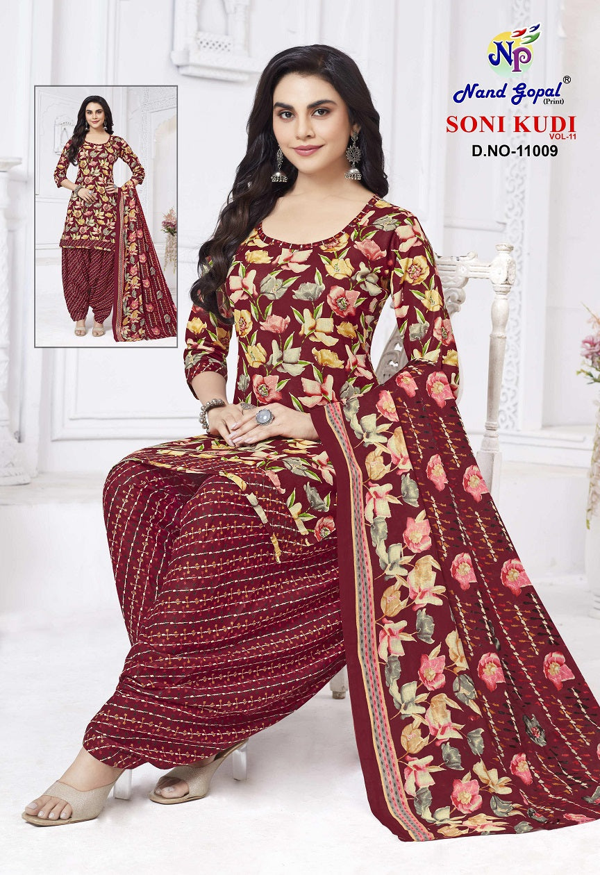 Soni Kudi Vol 11 Nandgopal Cotton Dress Material Wholesale Price