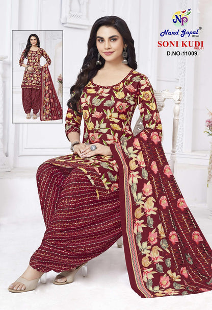 Soni Kudi Vol 11 Nandgopal Cotton Dress Material Wholesale Price