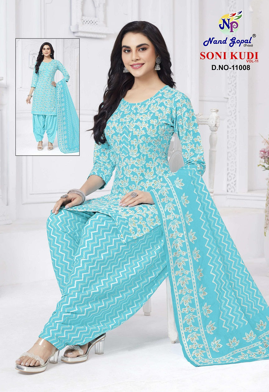 Soni Kudi Vol 11 Nandgopal Cotton Dress Material Wholesale Price
