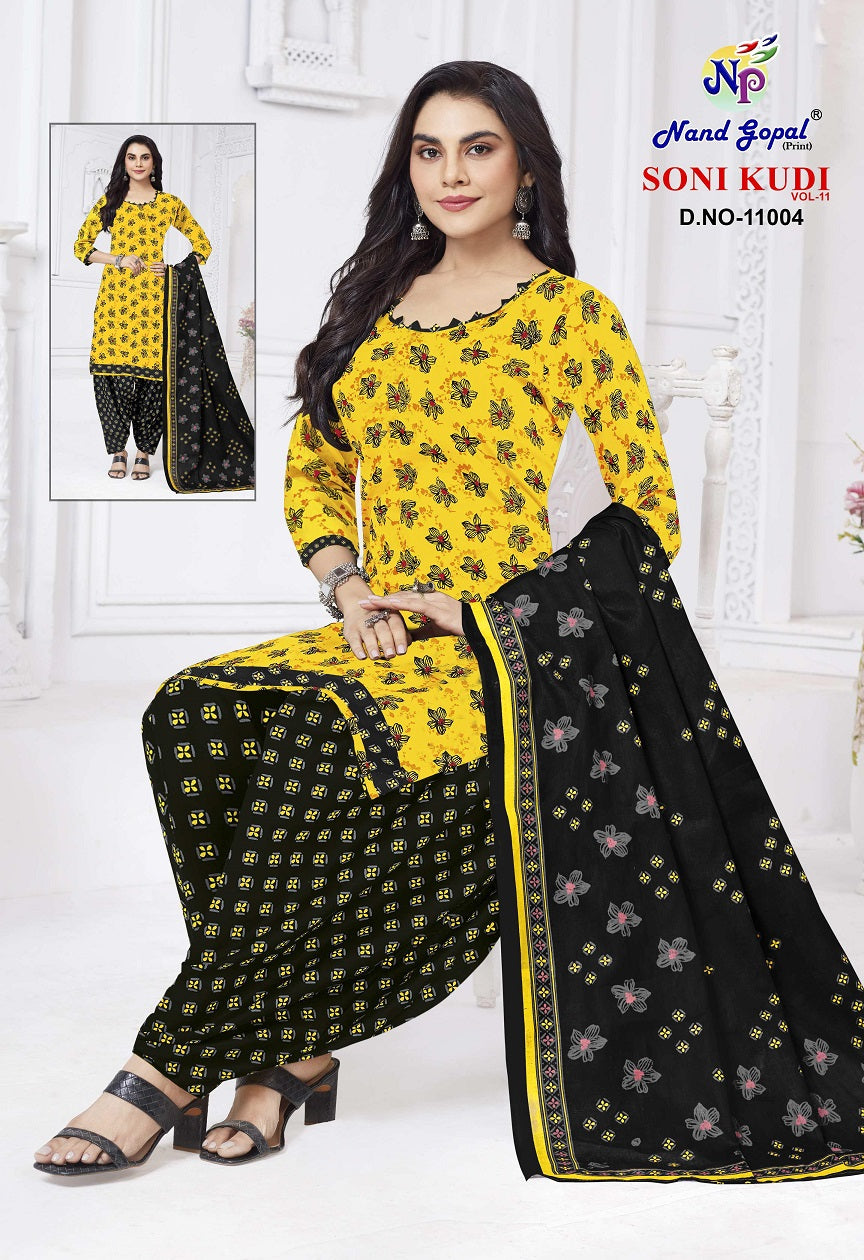 Soni Kudi Vol 11 Nandgopal Cotton Dress Material Wholesale Price