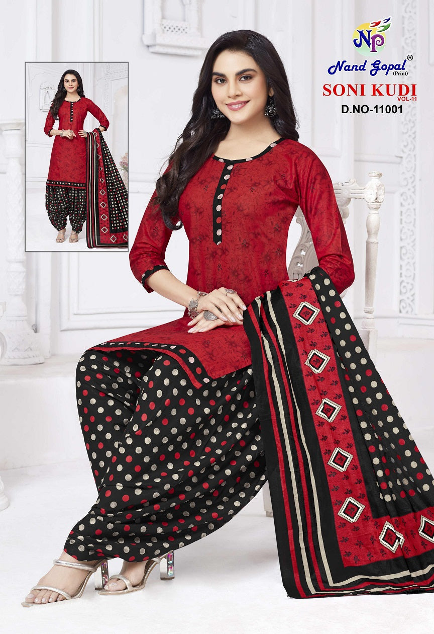 Soni Kudi Vol 11 Nandgopal Cotton Dress Material Wholesale Price