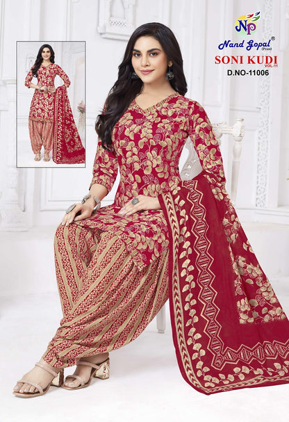 Soni Kudi Vol 11 Nandgopal Cotton Dress Material Wholesale Price