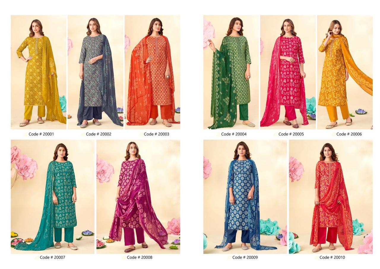 Soni Kudi Vol 20 Sunrise Cotton Pant Style Suits Wholesale Price