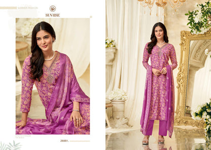 Soni Kudi Vol 26 Sunrise Slub Cotton Pant Style Suits Supplier India