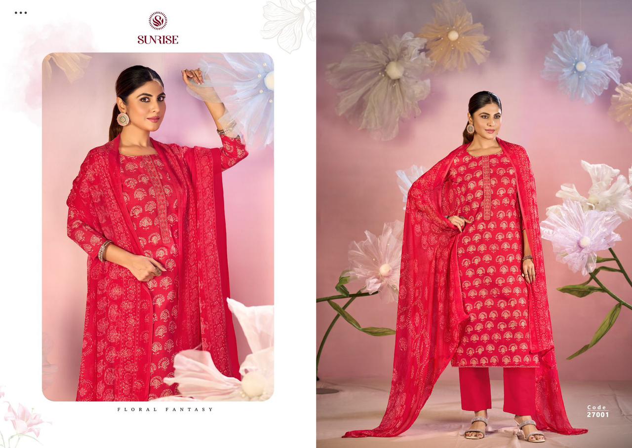 Soni Kudi Vol 27 Sunrise Slub Cotton Pant Style Suits Supplier India